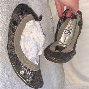 Yosi Samra Silver Foldable Flats
